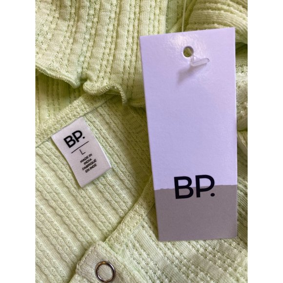 BP. Scoop Neck Long Sleeve Crop Henley NEW WITH TAGS - Picture 3 of 3